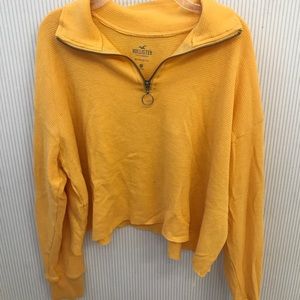 cropped half zip longsleeve